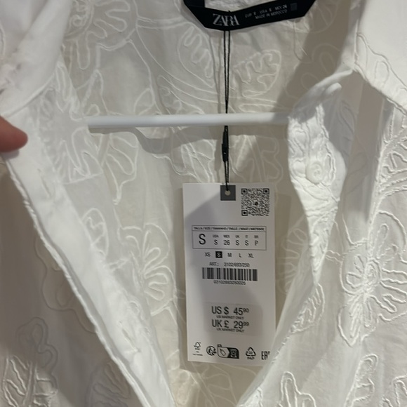 Zara textured white top - Picture 3 of 5